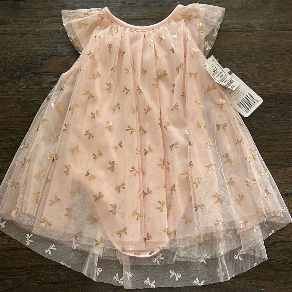 SOLD: Precious Baby dress with onesie underneath